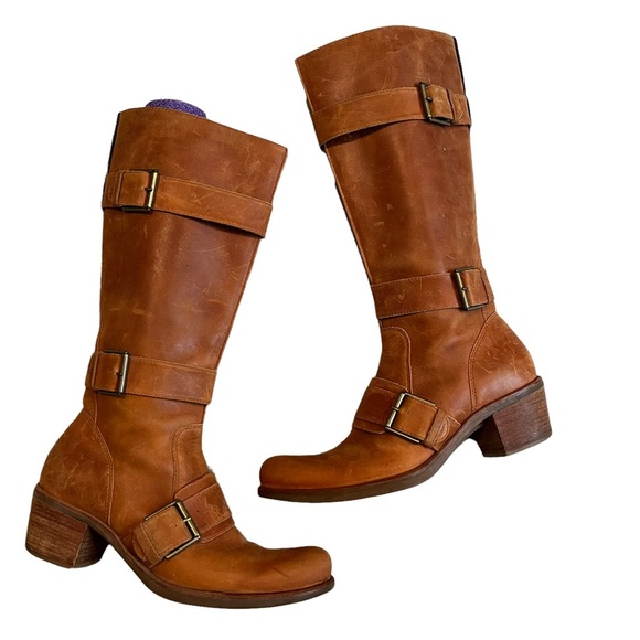 COLE HAAN G Series Flagstaff High Distressed Leather Boot,Sz 6.5